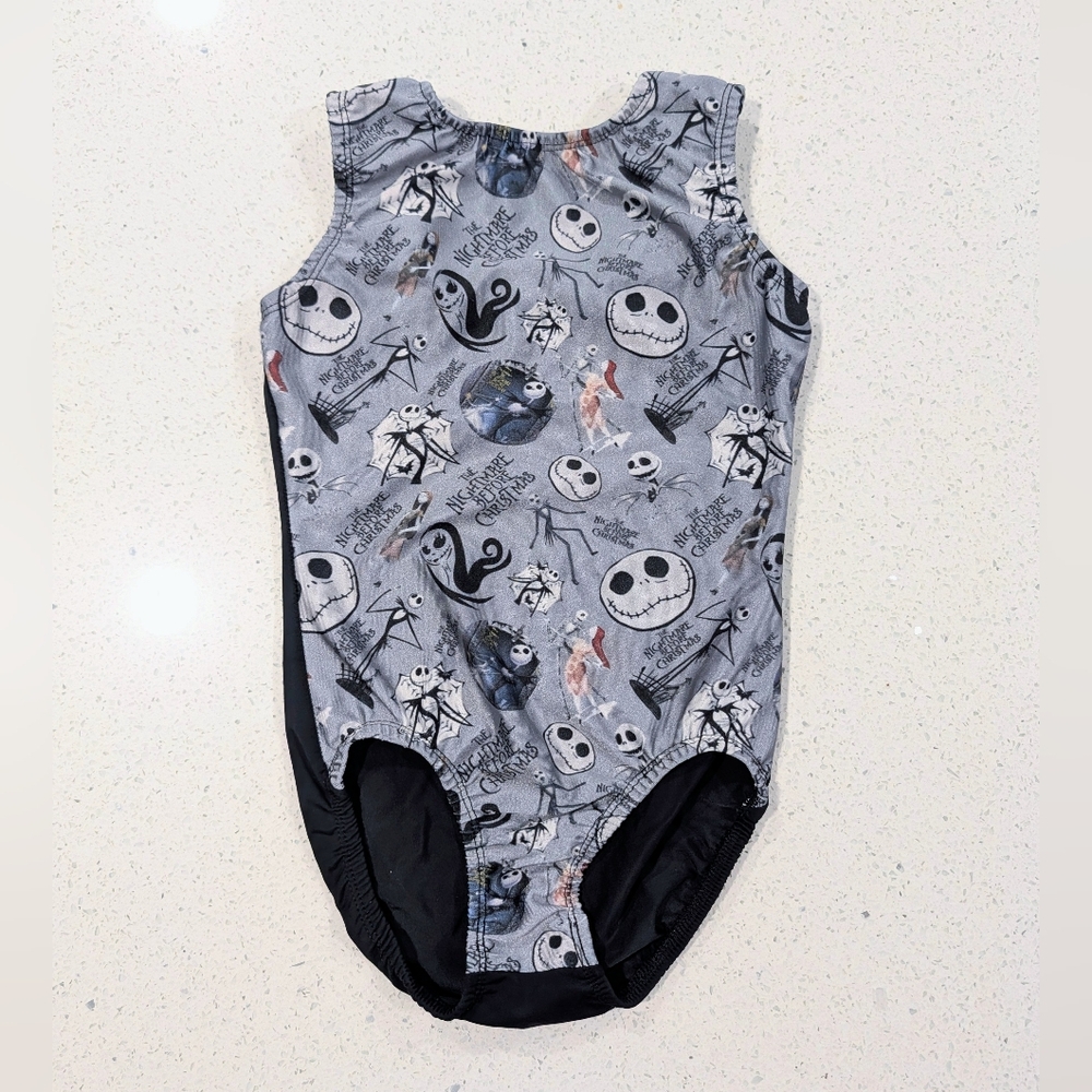 NIGHTMARE BEFORE CHRISTMAS gymnastics Leotard 8 Medium Xmas Halloween EXCLUSIVE